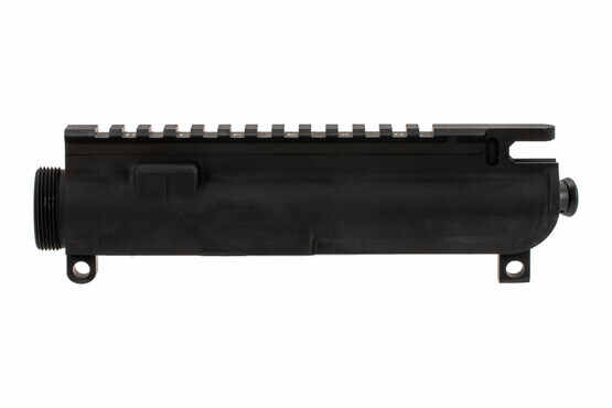 The Colt Manufacturing M4 flat top upper receiver features a hardcoat anodized black finish